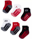 Jordan Baby & Toddler Boys’ 6-Pack Ankle Socks – Core Jumpman Logo Design, Soft Cotton Crew Fit for Everyday Wear