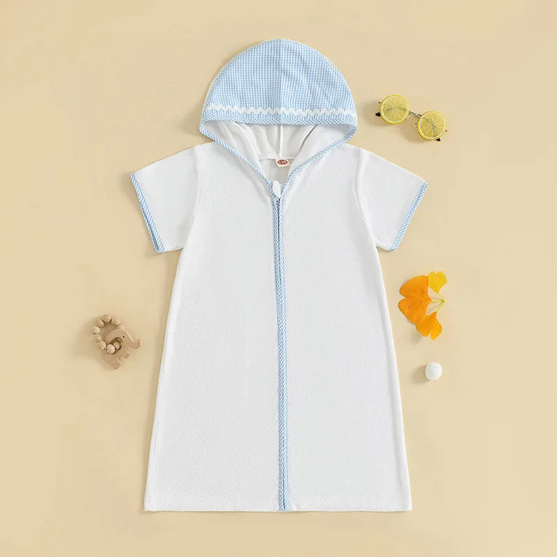 Children’s Hooded Beach Towel – Soft Embroidered Swim Cover-Up for Toddlers, Boys & Girls | Quick-Dry Bathrobe for Pool & Beach