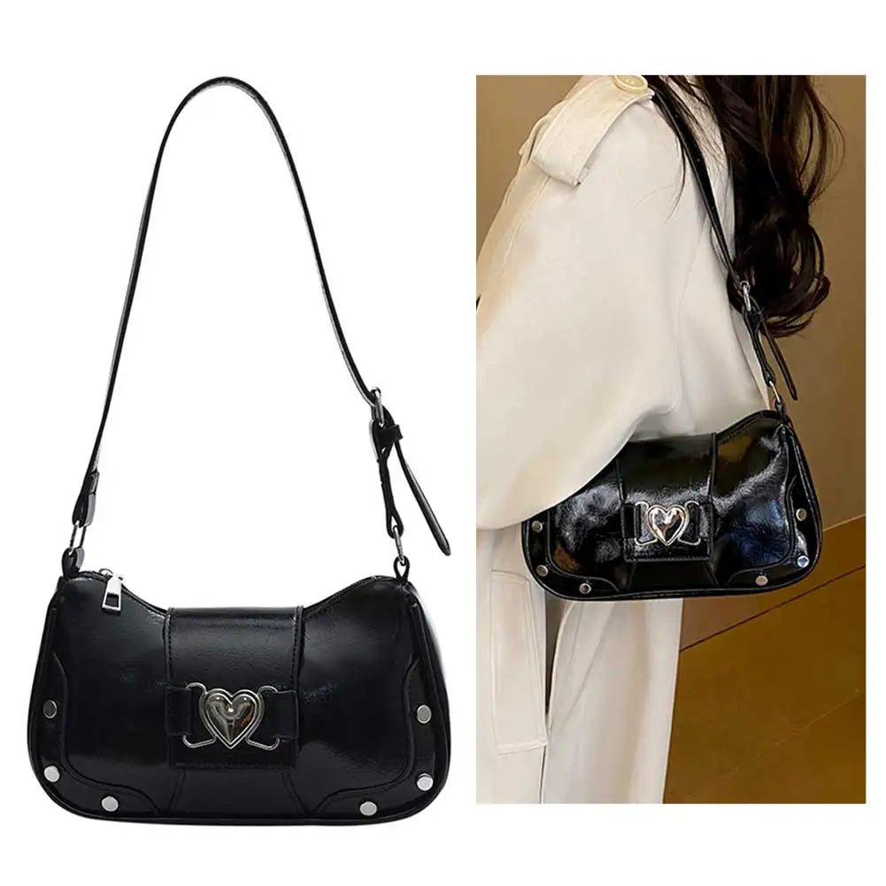 Women’s PU Leather Waterproof Satchel – Large Capacity Armpit Bag with Adjustable Strap (Y2K Style)