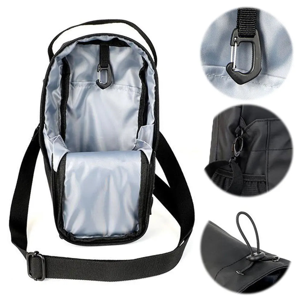 Magnetic gym sling bag – water bottle carrier with phone holder, lightweight fitness crossbody bag for men & women sports & travel
