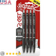 Ultra-Fine 0.38 mm Gel Pens – Smear-Proof Black Ink, Rubber Grip (4-Pack) 🖊️