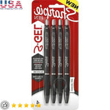 Ultra-Fine 0.38 mm Gel Pens – Smear-Proof Black Ink, Rubber Grip (4-Pack) 🖊️