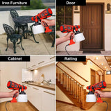 “800W Cordless Electric Spray Gun – High Power 900ml Paint Sprayer for Furniture, Cabinets, Walls, Doors & Fence”