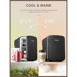 Portable Mini Refrigerator – 3.7 L / 6-Can Cooler & Warmer for Cosmetics, Food & Travel