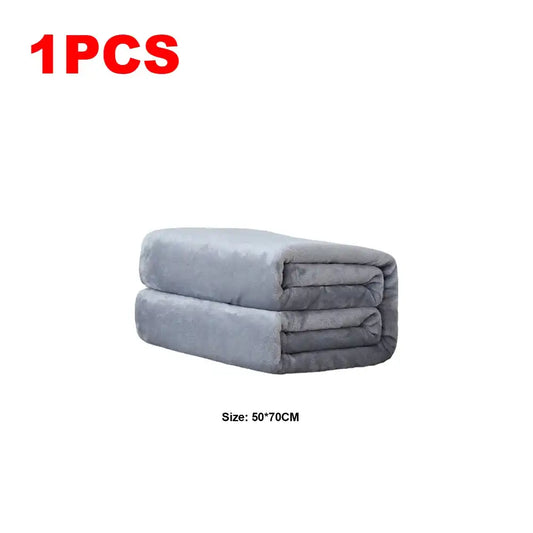 Flannel Fleece Blanket – Cozy Soft Plush Winter Blanket, Multi-Functional Thermal Throw for Home & Office (1–10PCS Options)