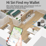 Smart Card Wallet Tracker – Bluetooth & GPS Locator with Keychain Hole for Wallets, Phones & Keys