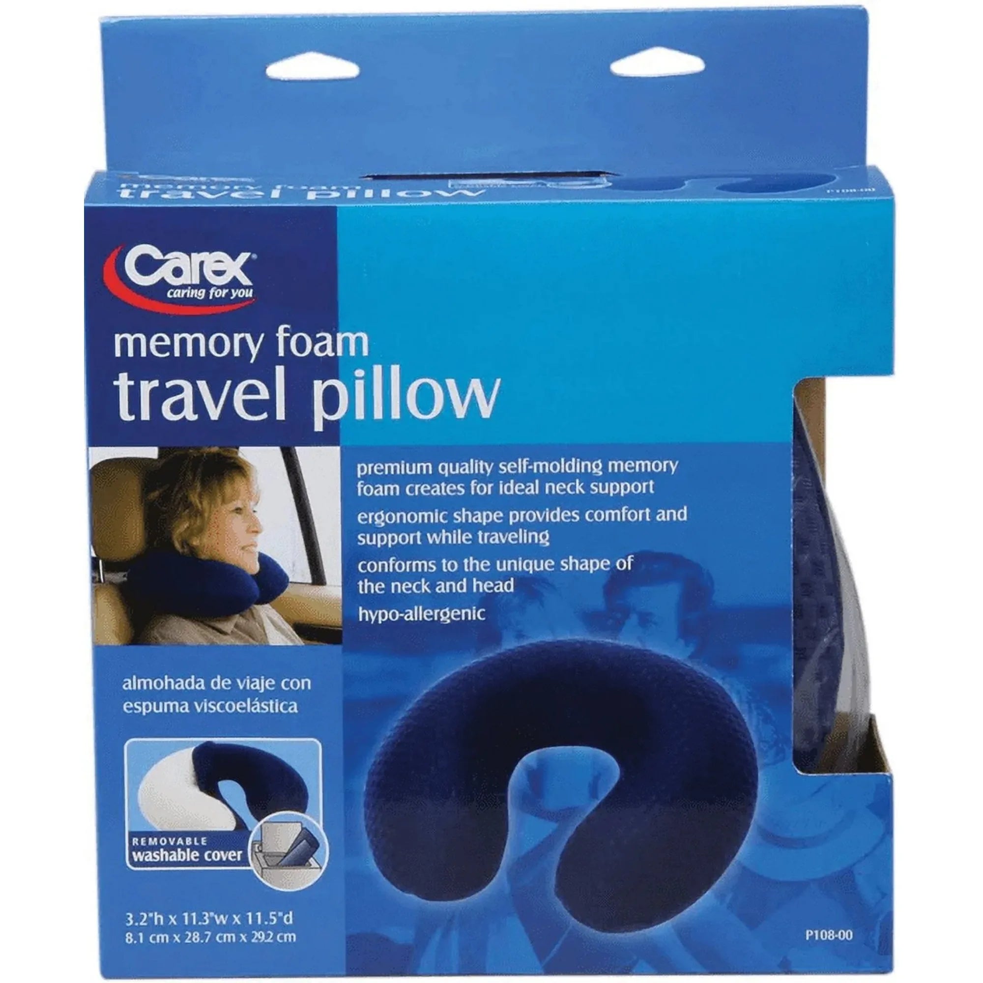 “ Ergonomic memory foam travel pillow – lightweight 0.9 lbs neck support cushion to relieve pain & improve sleep ”