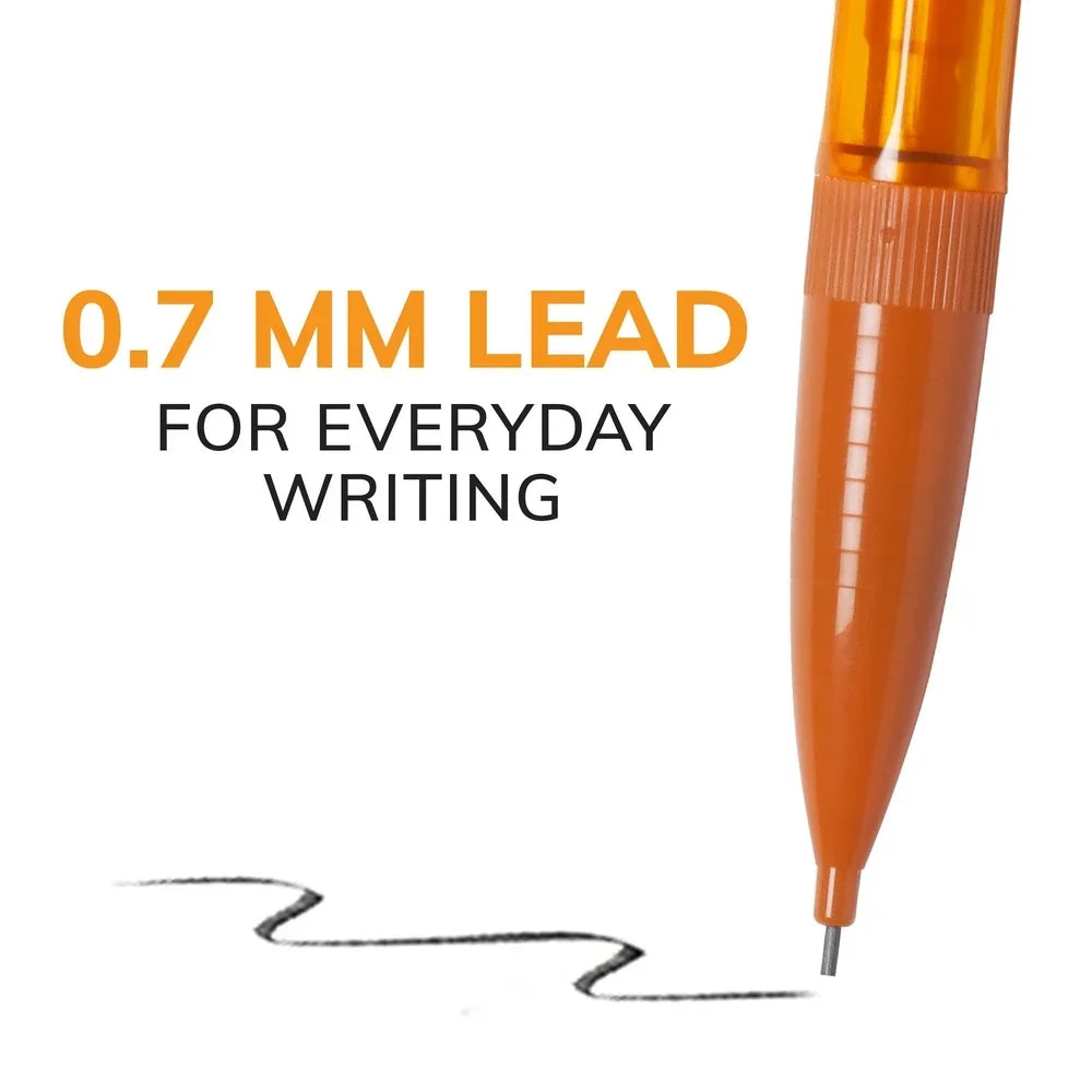 40 Count Mechanical Pencils with Erasers – No.2 Lead 0.7mm Medium Point Bulk Pack for School, Office & Writing