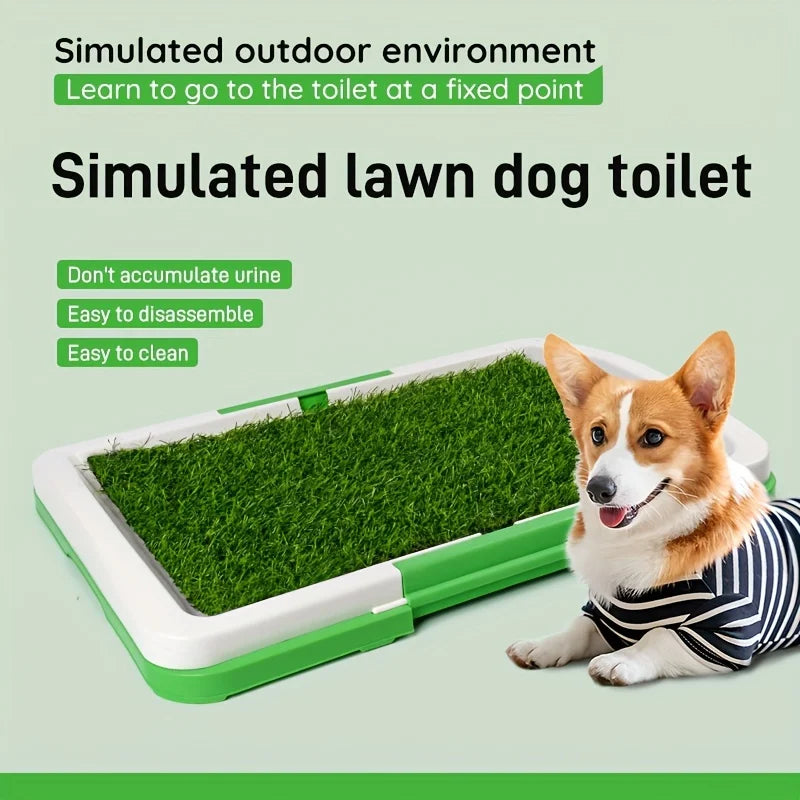 Reusable Silicone & PP Dog Potty Training Pad – Leak-Proof Indoor Pet Toilet with Grass Surface for Easy Cleaning & Hygiene