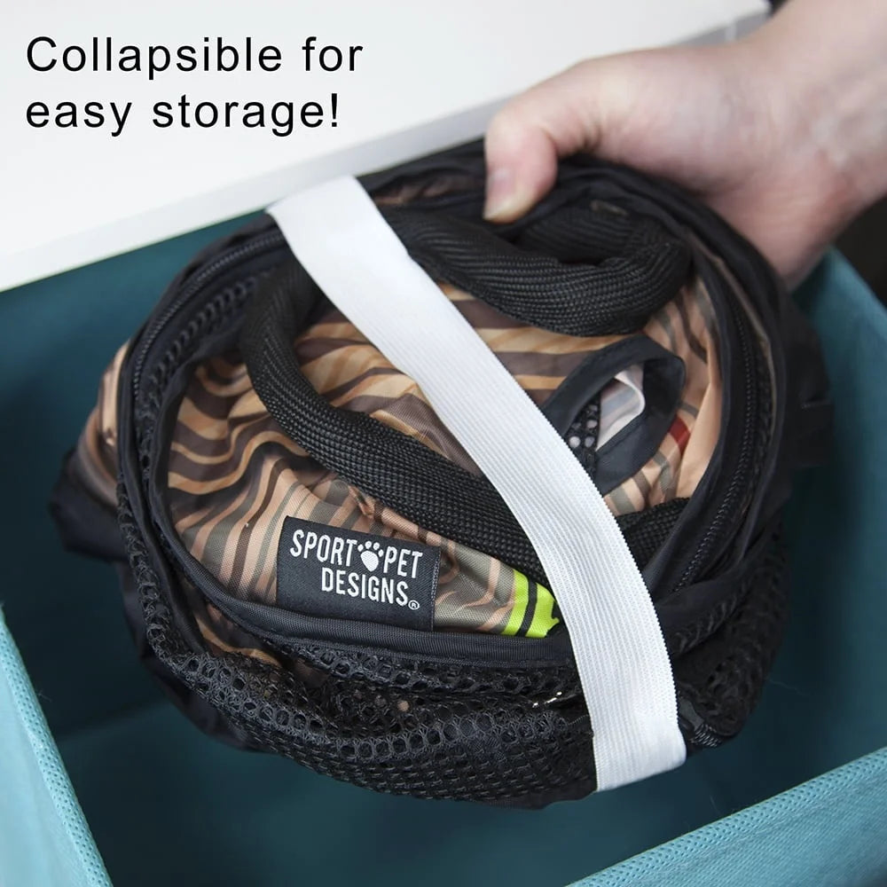 Collapsible Lightweight Cat Carrier with Zipper Lock – Portable Travel Bag for Cats & Kittens with Ventilated Mesh Panels
