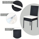 “10-Piece Rattan Patio Dining Set – Outdoor Glass-Top Table with 9 Cushioned Chairs”