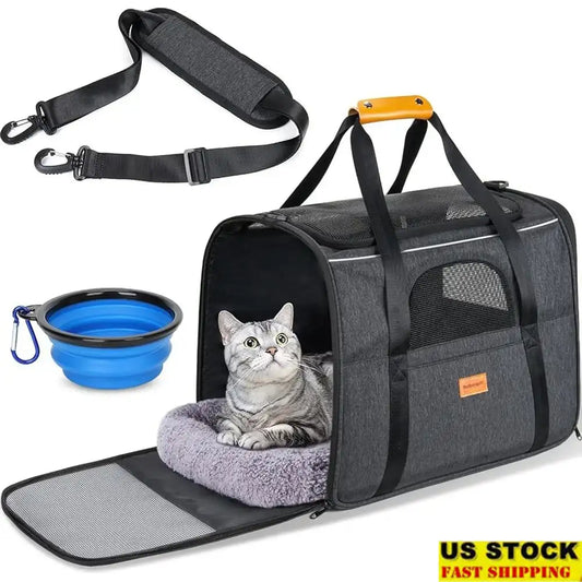 Pecute Airline Approved Expandable Pet Carrier Dog & Cat