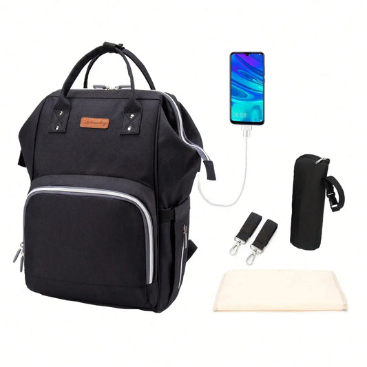 Stylish Baby Diaper Bag Backpack – Large Multi-Function Nappy Bag with Changing Pad | Travel Baby Care Backpack for Moms & Dads