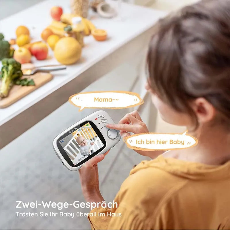 BOIFUN Baby Monitor with Cameraav and Audio, No WiFi, VOX Mode, Night Vision, 3.2'' HD Screen, Two-Way Audio, Baby Camera