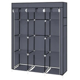 67″ Portable Closet Organizer – Wardrobe Storage Organizer with 10 Shelves, Quick & Easy to Assemble (Gray)