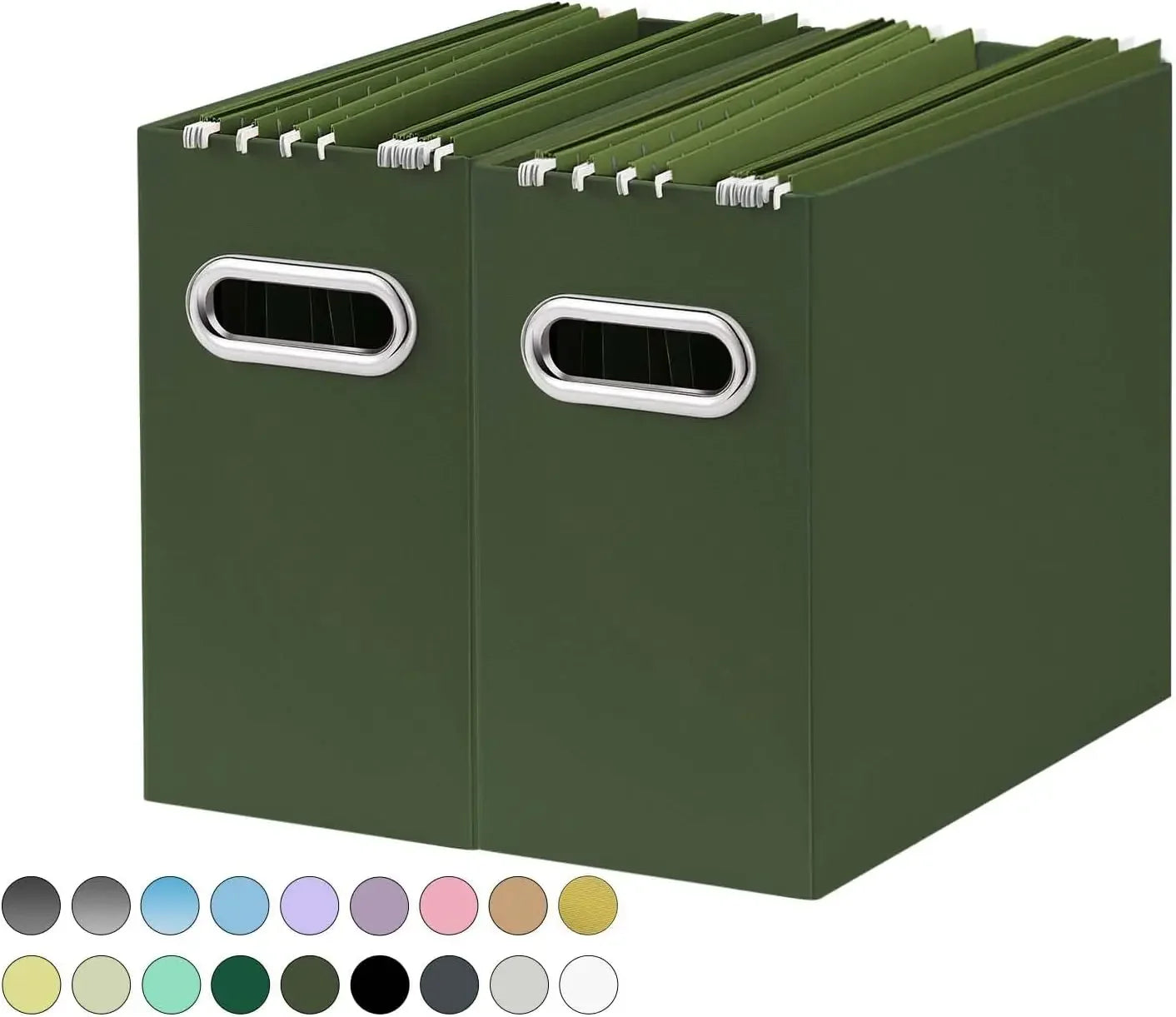 Collapsible File Organizer Box – 2-Pack Portable Storage with Handle for Office & Home (Pink) 📁