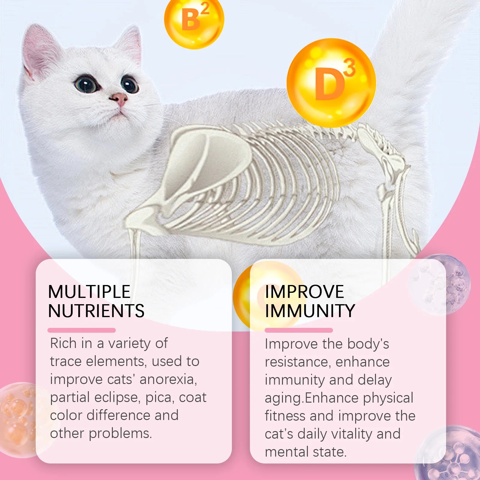 Cat Mood Relaxer Micronutrient Tablets – Nutritional Vitamin Supplement for Balanced Diet & Stress Relief in Cats