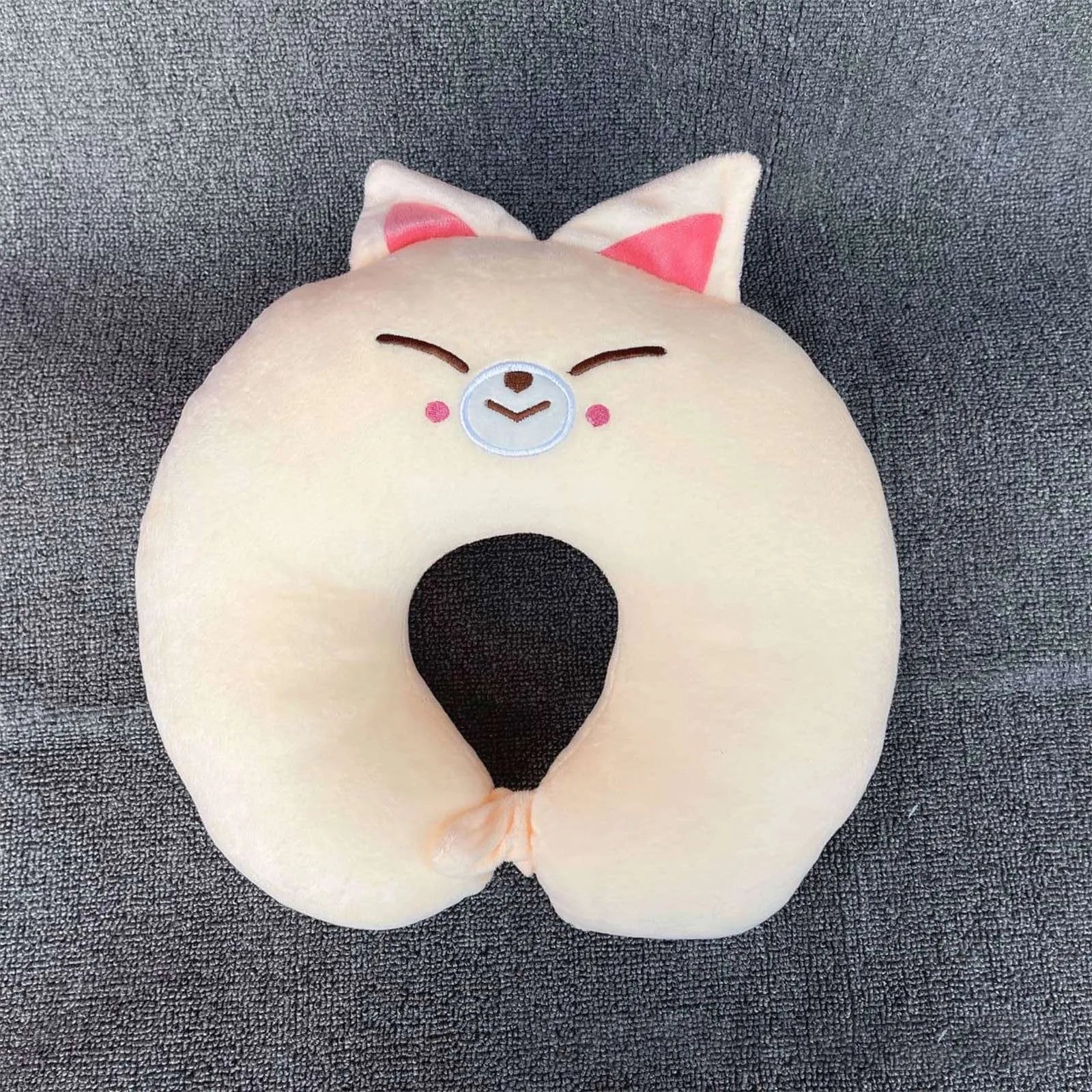 “ 7-color soft plush U-shaped neck pillow – cute & cozy travel cushion for children and adults, office & sleep support ”