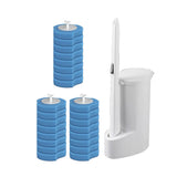 Wall-Mounted Disposable Toilet Brush & Holder Set – Includes 8/16/24 Refill Heads