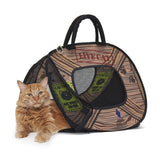 Collapsible Lightweight Cat Carrier with Zipper Lock – Portable Travel Bag for Cats & Kittens with Ventilated Mesh Panels
