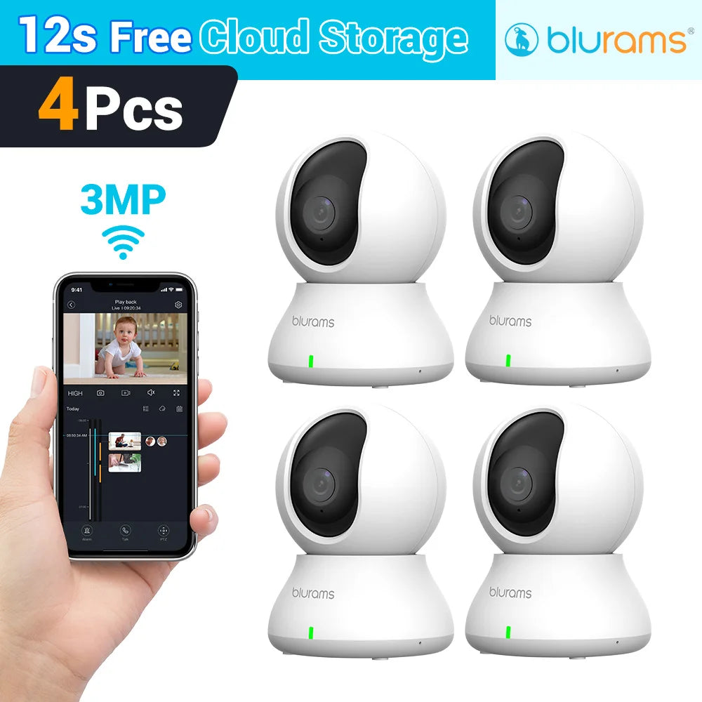 Blurams Baby Monitor Camera – 2K HD Smart Home Security Camera with Motion Detection, Two-Way Audio & Night Vision, Easy Setup