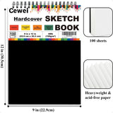 9×12″ Spiral Sketchbook Drawing Pad – 100 Sheets 100 gsm (68 lb) Art Paper Notebook