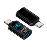 Digital LED Display USB to Type-C Adapter – 10Gbps Fast Data & 60W Charging Converter for Phones, Laptops & Tablets