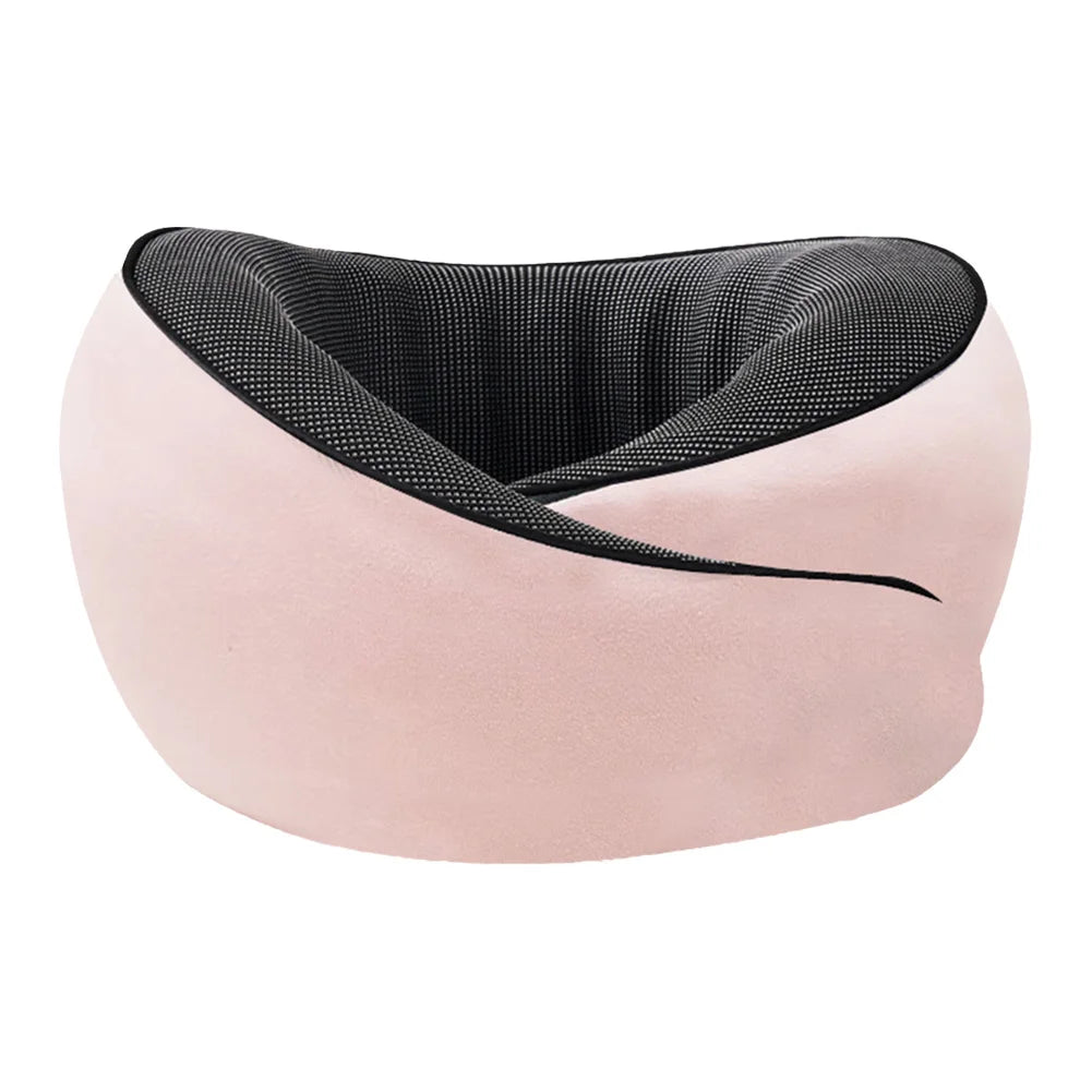U-shaped adjustable travel neck pillow – ergonomic support cushion & reusable headrest for airplane, car, chair, home & office