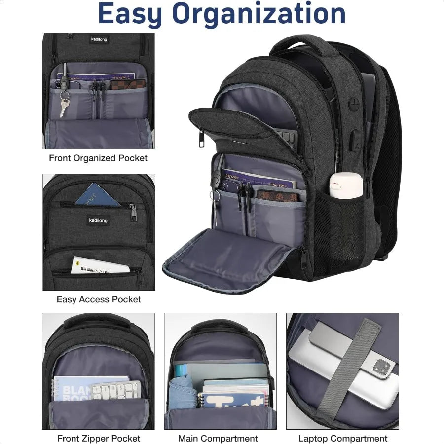 USB-Charging Anti-Theft Laptop Backpack — 15.6" Travel, School & Work Bag for Men & Women