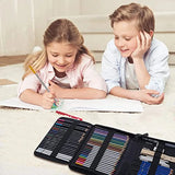 PRINA 76-Piece Professional Art Drawing Set – Sketching Kit with 3 Color Sketchbooks