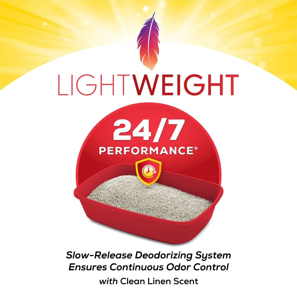 Lightweight Clumping Cat Litter – Low-Dust 24/7 Performance with Clean Linen Scent