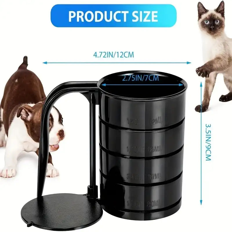Dog Food Scoop – 4-in-1 Pet Food Measuring Cup & Dog/Cat/Bird Food Dispenser