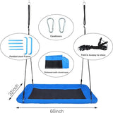 700lb Giant 60" Rectangular Platform Tree Swing – Outdoor Swing for Kids & Adults, Heavy-Duty Design 🌳🪢