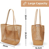 Beach Nylon Mesh Tote Bag – Foldable 23 L Shoulder Bag for Women