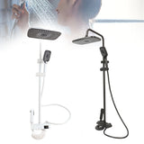 Premium Rainfall Shower Head Set with Handheld Sprayer – Push-Button Flow Control, NPT 1/2"