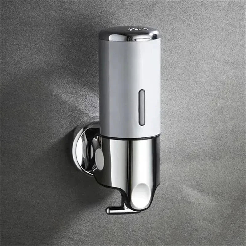 Wall-Mount Bathroom Liquid Soap Dispenser – Refillable Hand Sanitizer, Shampoo & Shower Gel Container