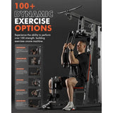 Mikolo Home Gym Workout Station – Compact All-in-One Strength Machine with 150 lb Weight Stack 🏋️