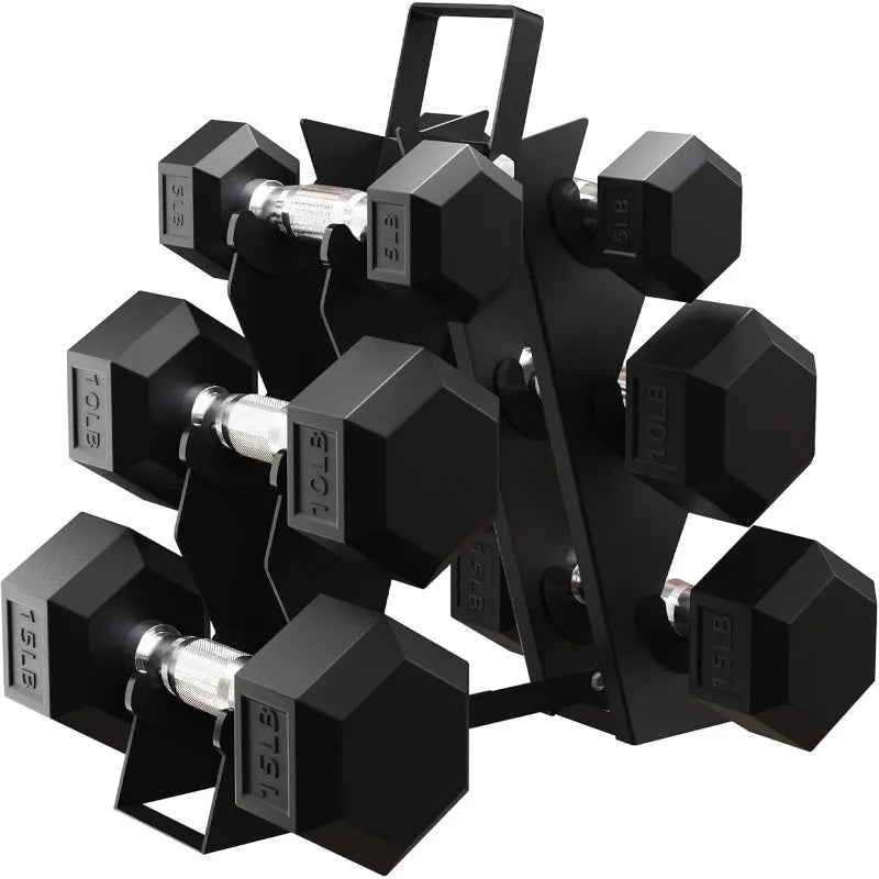 BalanceFrom Premium Rubber Encased Hex Dumbbell Sets – 46LB, 60LB, and 100LB Options for Home & Gym Training
