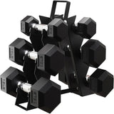 BalanceFrom Premium Rubber Encased Hex Dumbbell Sets – 46LB, 60LB, and 100LB Options for Home & Gym Training