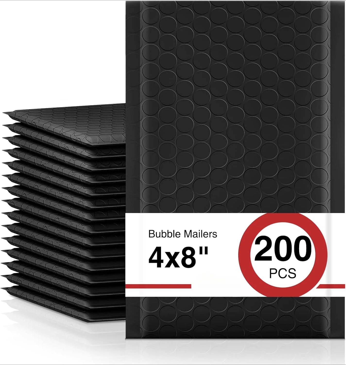200 Pack Waterproof Padded Envelopes – 4″×8″ Self-Seal Foam Mailers for Secure Shipping & Packaging