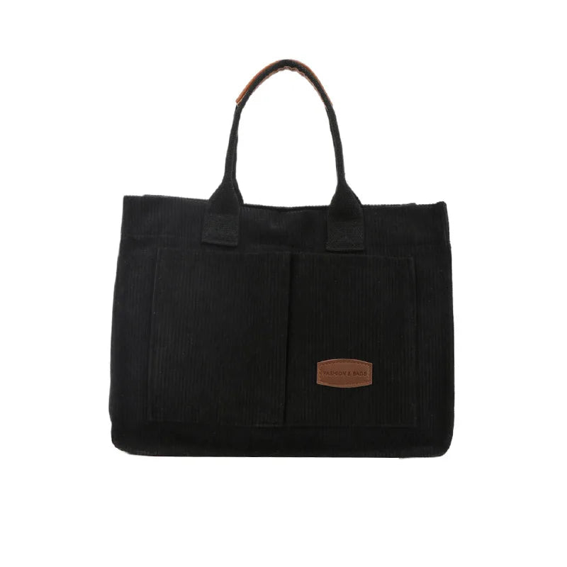 Large Capacity Top Handle Shoulder Bag – Multi-Pocket Casual Handbag for Work, School & Travel
