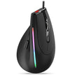 Zelotes T-50 Vertical Gaming Mouse – RGB Wired Ergonomic Optical Mouse with 9 Buttons & 12,800 DPI Adjustable Sensor