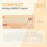 Attack Shark 308i Wireless Keyboard and Mouse Set – Color Gradient Retro Typewriter Style with Cute Round Keycaps