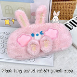 Adorable Cartoon Bear Plush Pencil Case – Large Capacity Stationery & Makeup Organizer