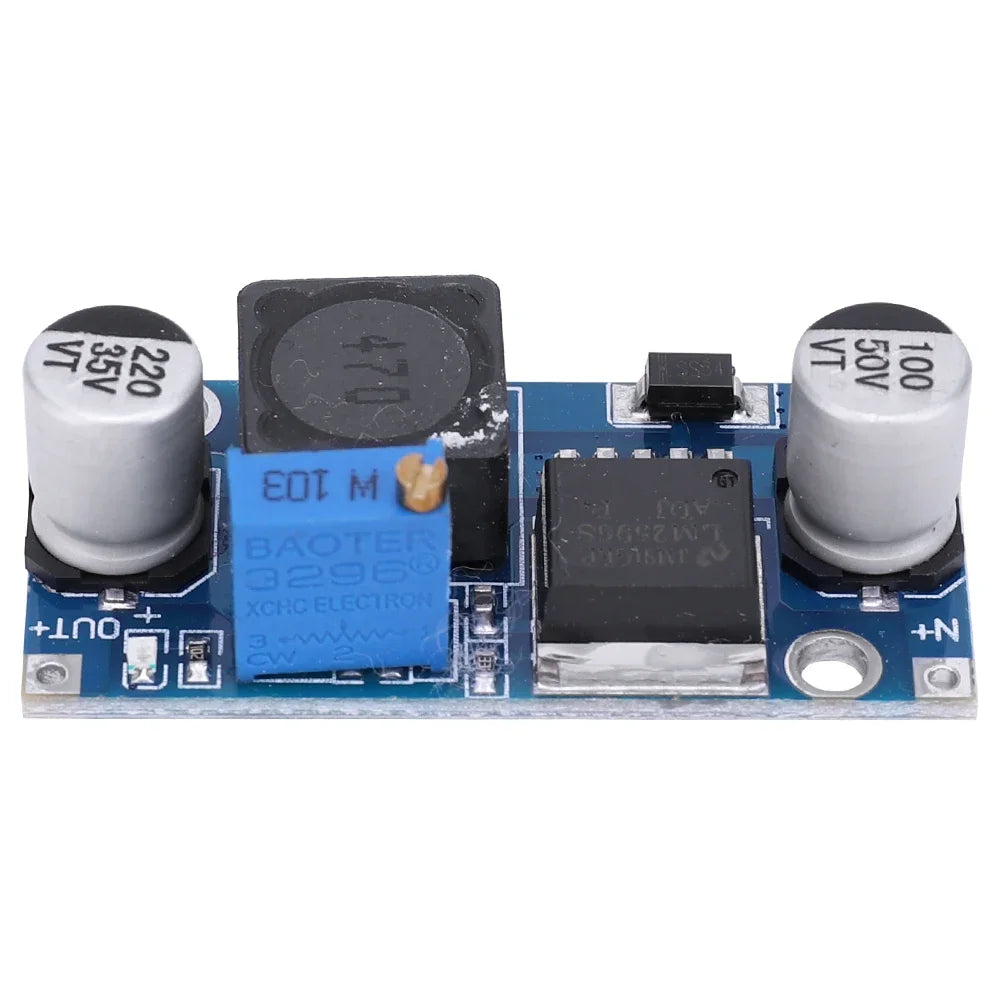 LM2596 DC-DC Step-Down Power Supply Module – Adjustable Voltage Regulator 3A Output for Arduino, 24V/12V/5V/3V Electronics Projects (1–10PCS)