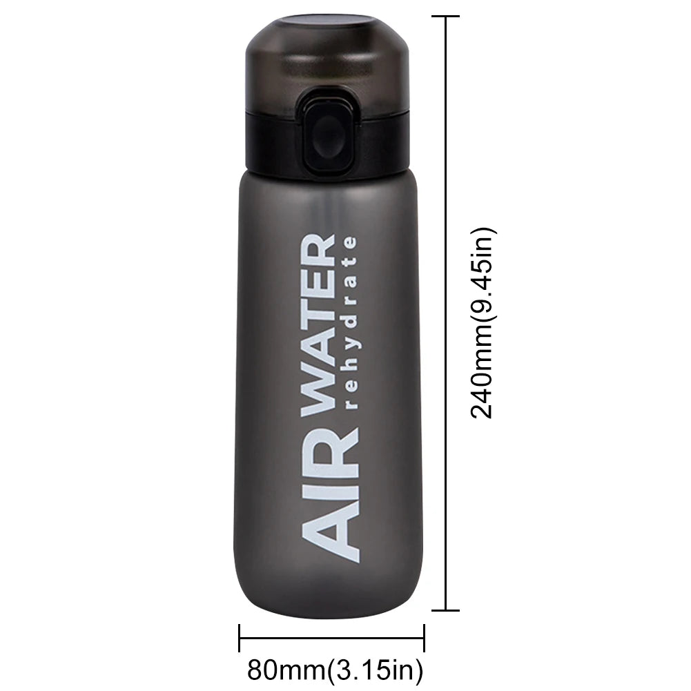 750ml Sports Water Bottle with Flavour Pod – Air-Flavored Hydration Bottle for Outdoor & Travel