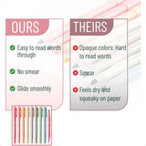 Cute Highlighter Pens – 8-Pack Dual Tip Vintage Color Markers with Fine & Chisel Tips 🌈