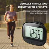 Clip-On Pedometer – Digital Step Tracker with Large Screen, Multi-Functional Step Counter for Adults, Seniors & Walking Pets