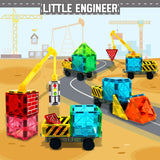 Magnetic Road Set with Car Toys – Creative Magnet Building Blocks Construction Kit for Toddlers, Educational STEM Gift for Boys & Girls