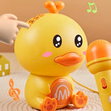 Children’s Duck Microphone – Baby Karaoke Singing Machine with Lights, Cartoon Speaker & Educational Music Toy for Kids